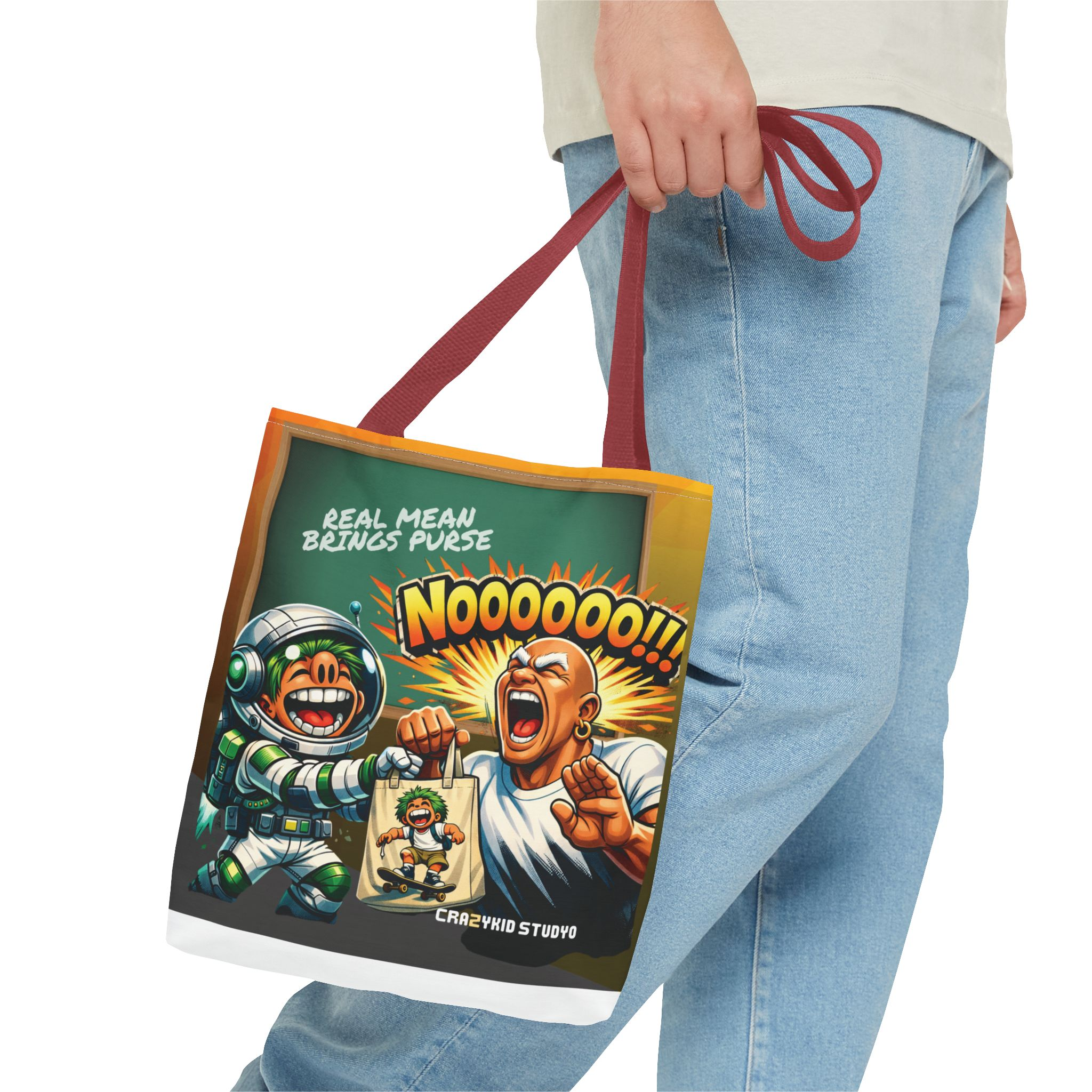 Nooooo!! Comic Tote Bag — Funny Space Astronaut Graphic Tote