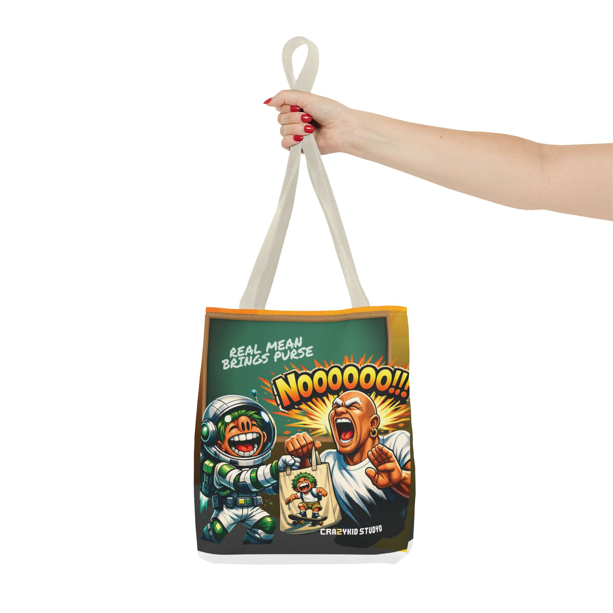 Nooooo!! Comic Tote Bag — Funny Space Astronaut Graphic Tote