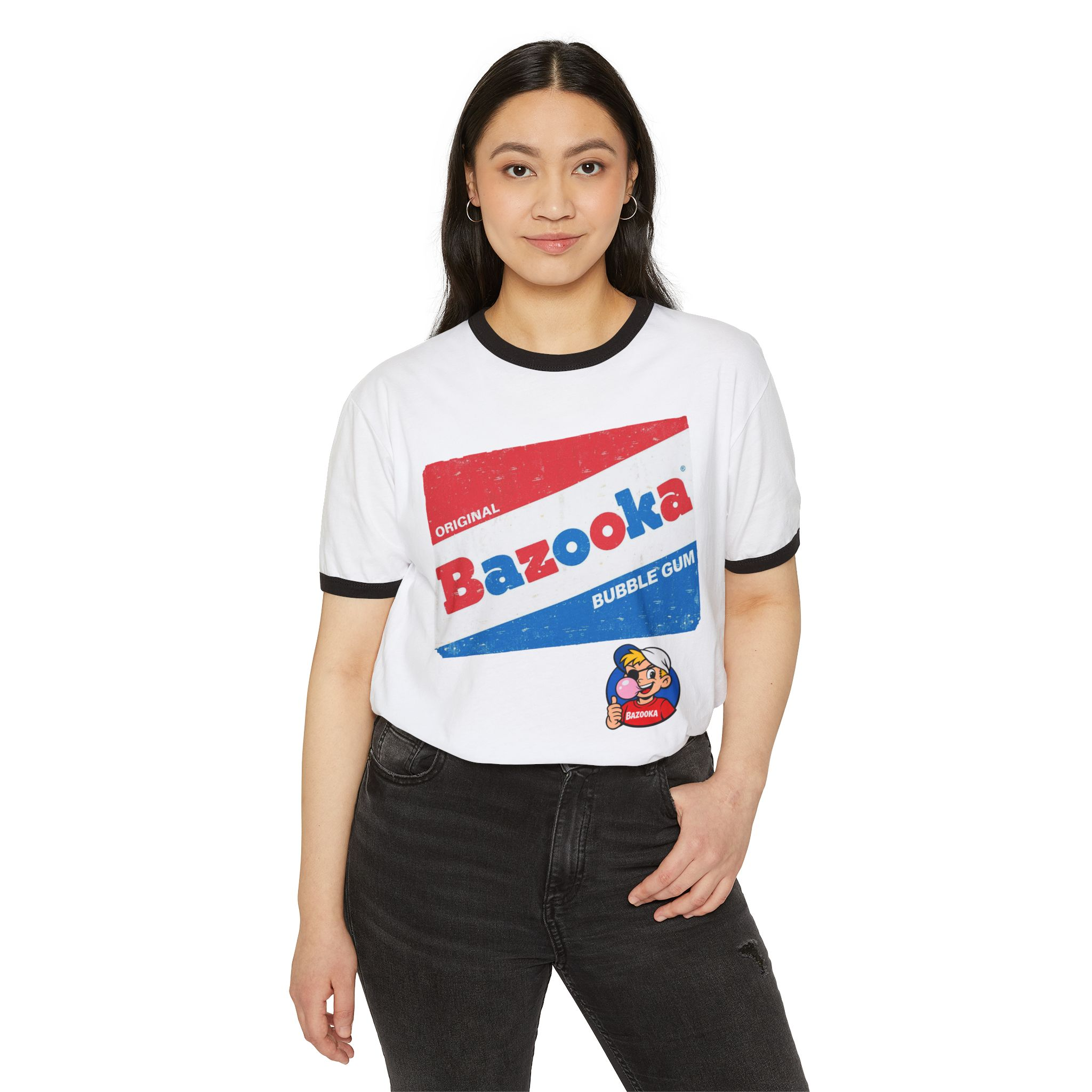 Bazooka Bubble Gum Vintage Ringer T-Shirt