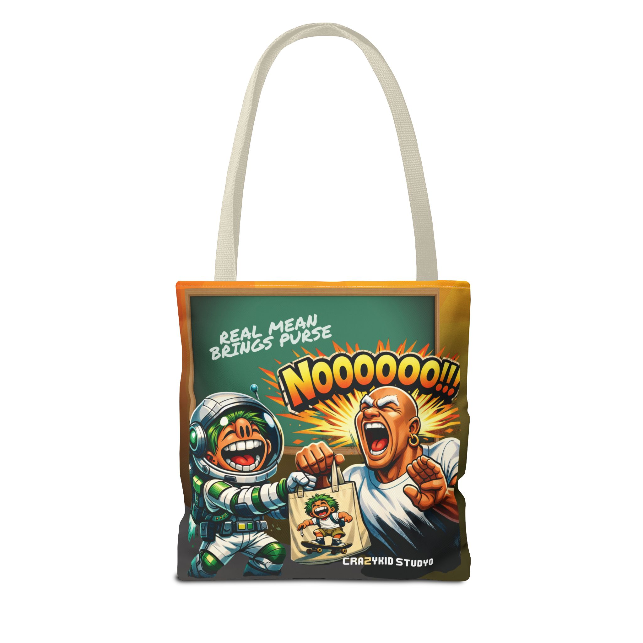 Nooooo!! Comic Tote Bag — Funny Space Astronaut Graphic Tote