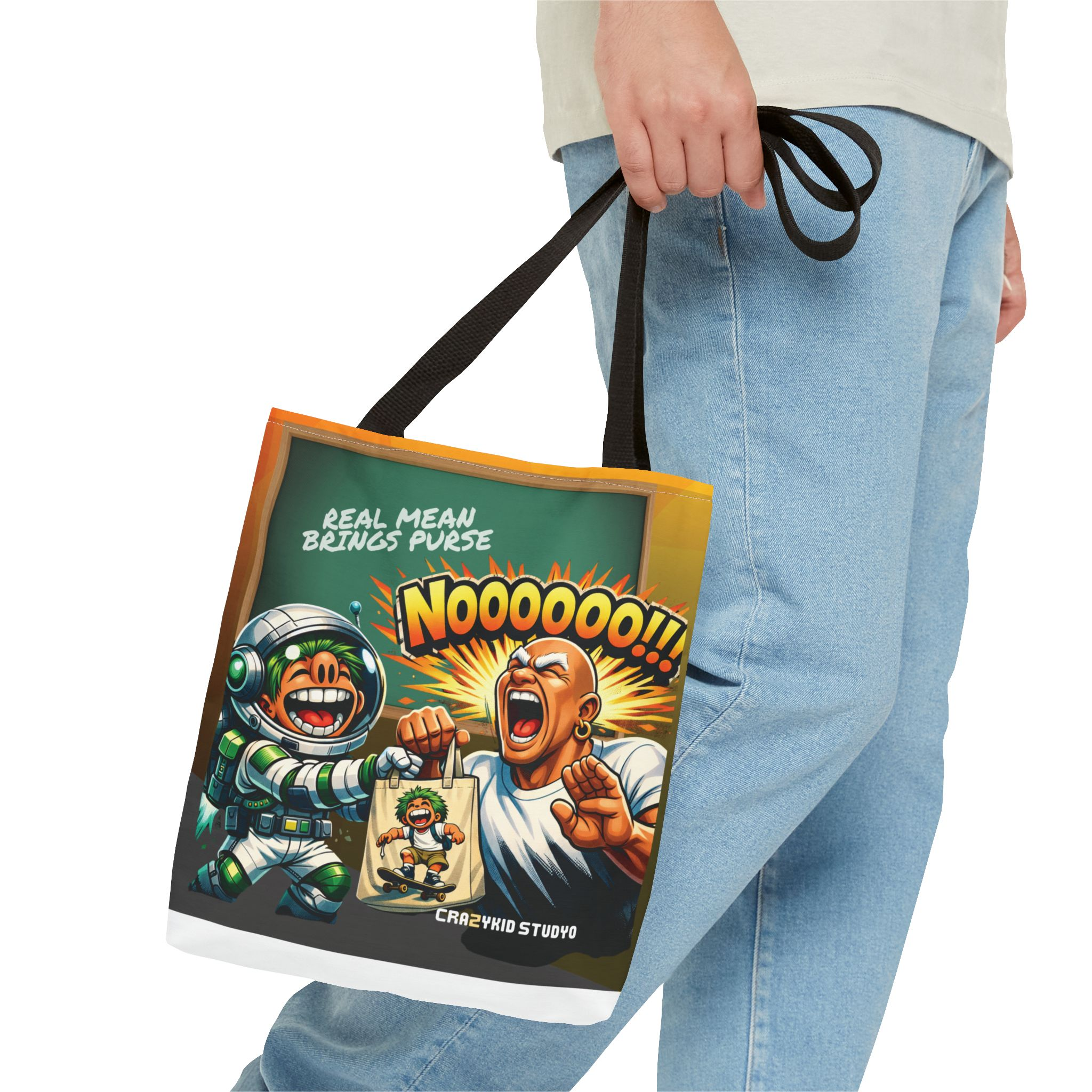 Nooooo!! Comic Tote Bag — Funny Space Astronaut Graphic Tote
